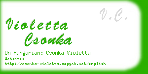 violetta csonka business card